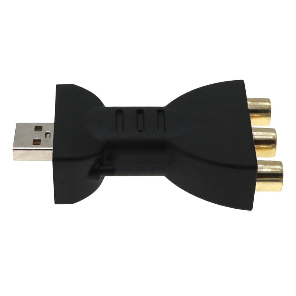 3xUSB Male To 3 RCA Female Audio Video Adapter AV Converter Cable Cord HDTV TV