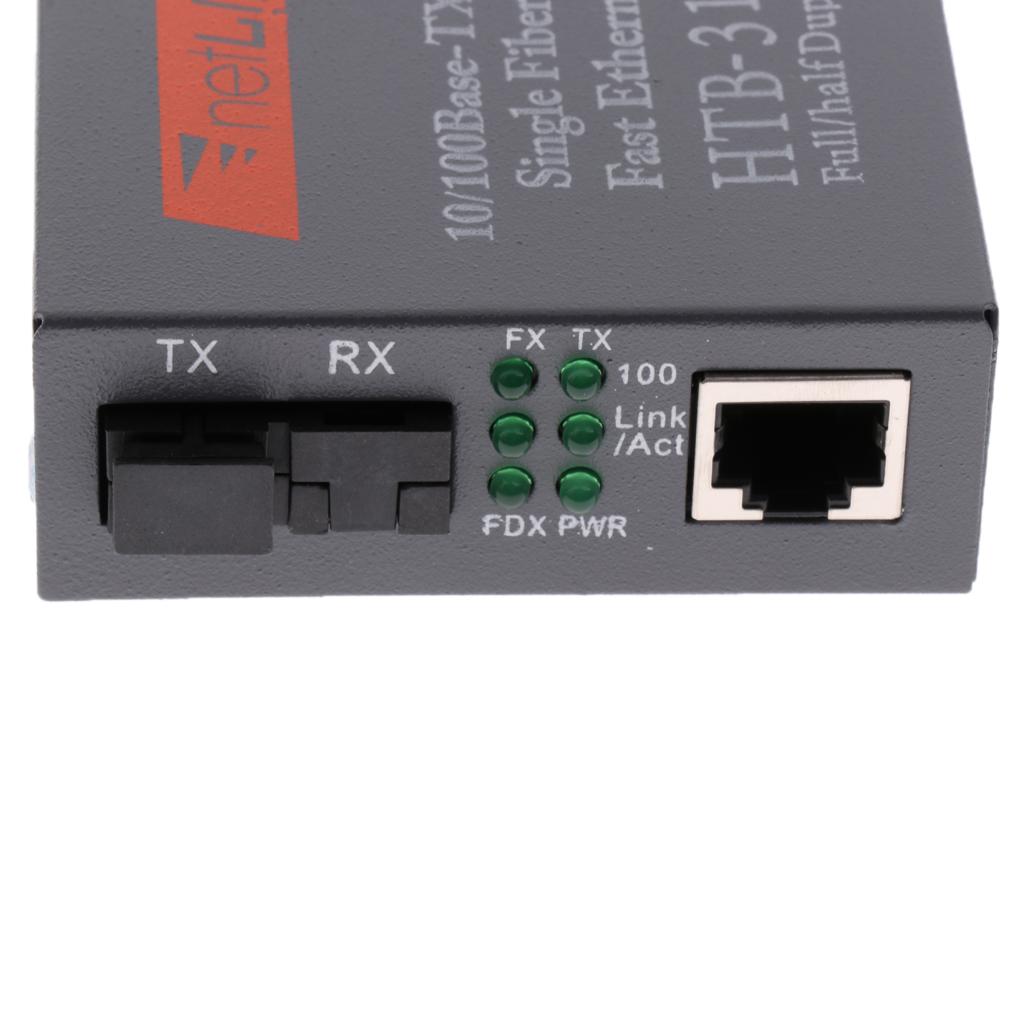 10/100M Singlemode 25KM Simplex SC Fiber Optic to Ethernet Converter EU