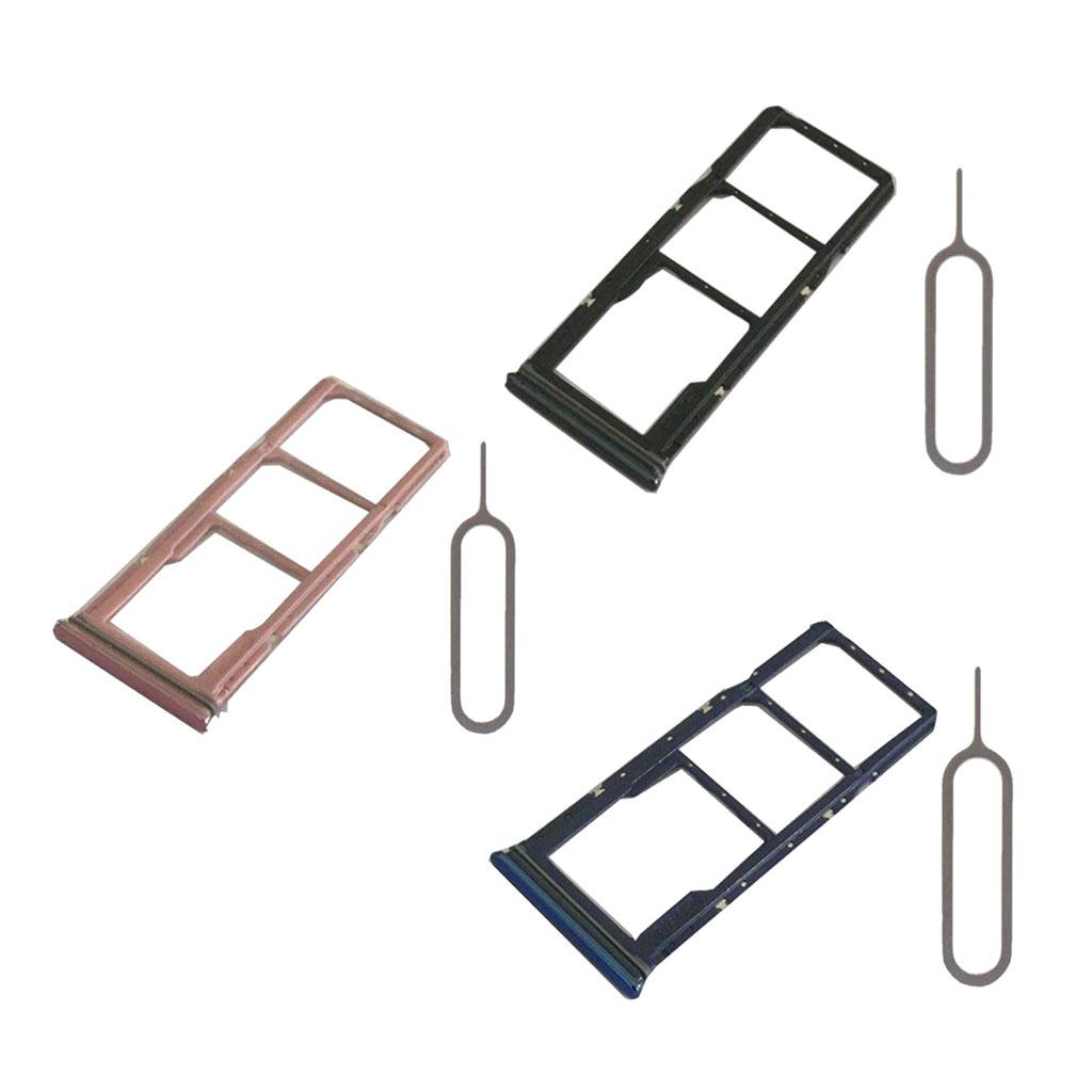 3xDual Sim + Memory Card Tray Holder For Samsung Galaxy A9 2018 A920 Black