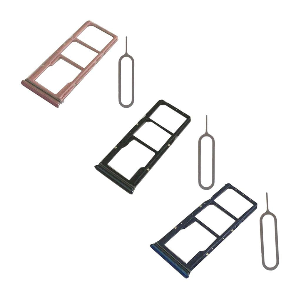 3xDual Sim + Memory Card Tray Holder For Samsung Galaxy A9 2018 A920 Black
