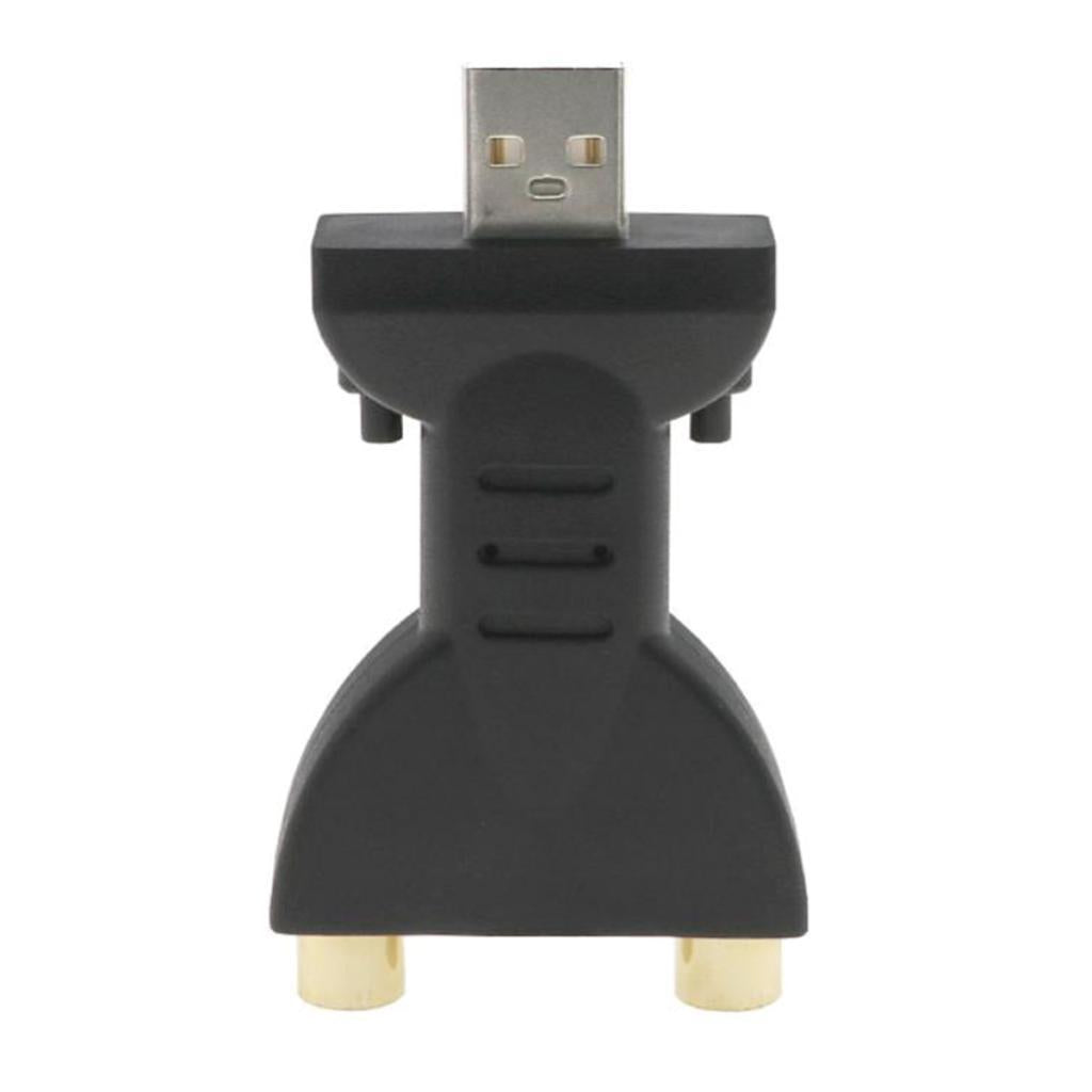 2xPortable USB Male to 2 RCA Female Video Power Adapter Converter HDTV 1 Piece