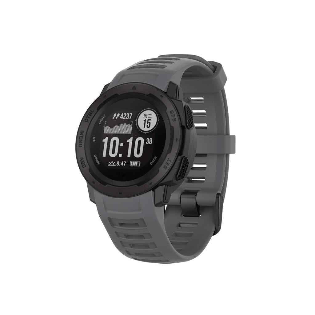 For Garmin Instinct Replacement Watch Strap Sillion Wrist Watch Band Grey