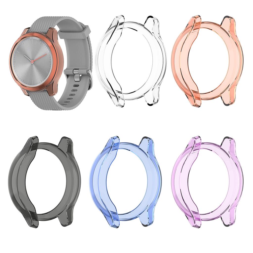 4xSmart Watch Protective Case Casing for Garmin move3S/vivomove3S Clear White