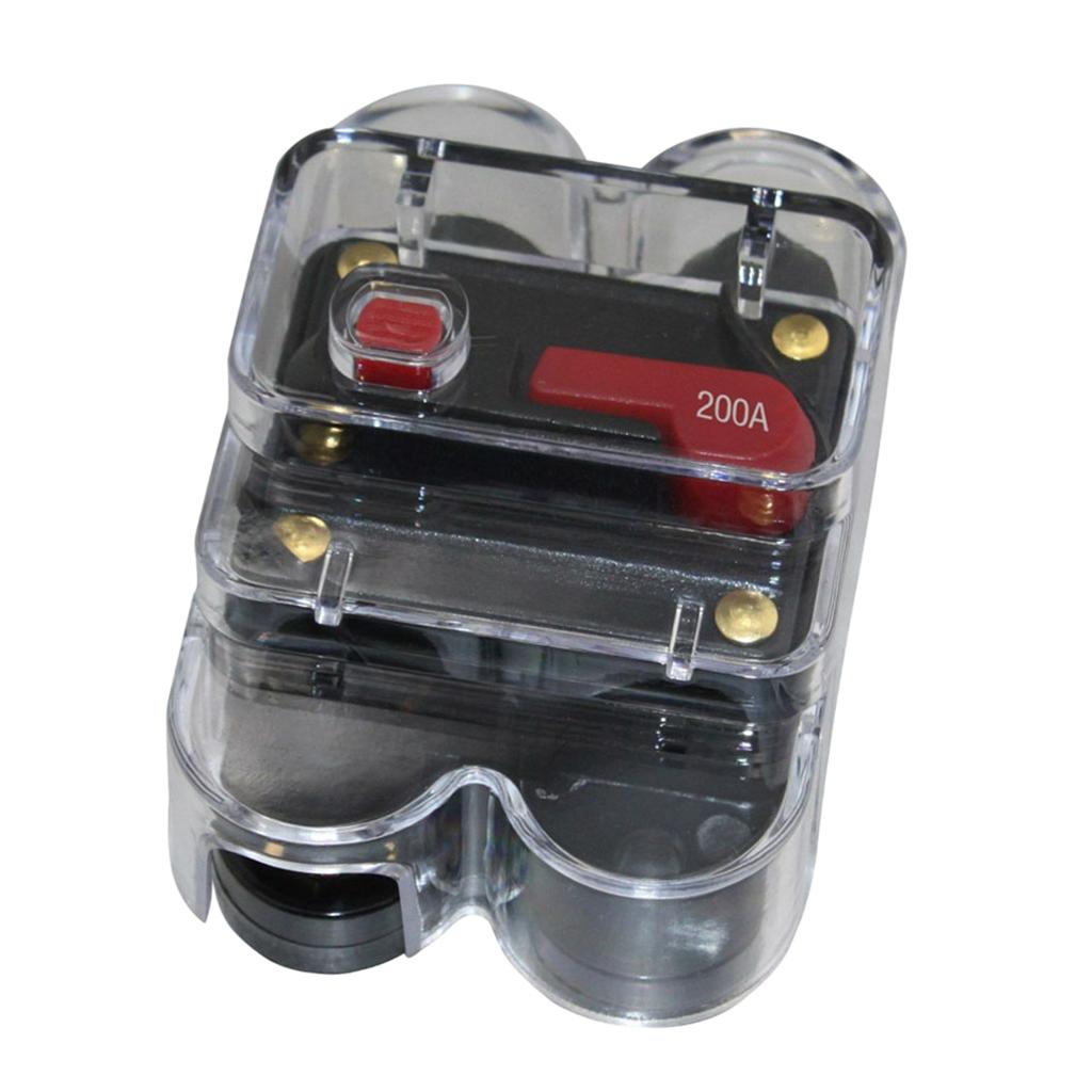 CAR STEREO AUDIO CIRCUIT BREAKER FUSE INLINE FOR 12V DC CAR A/V SYSTEM 200A
