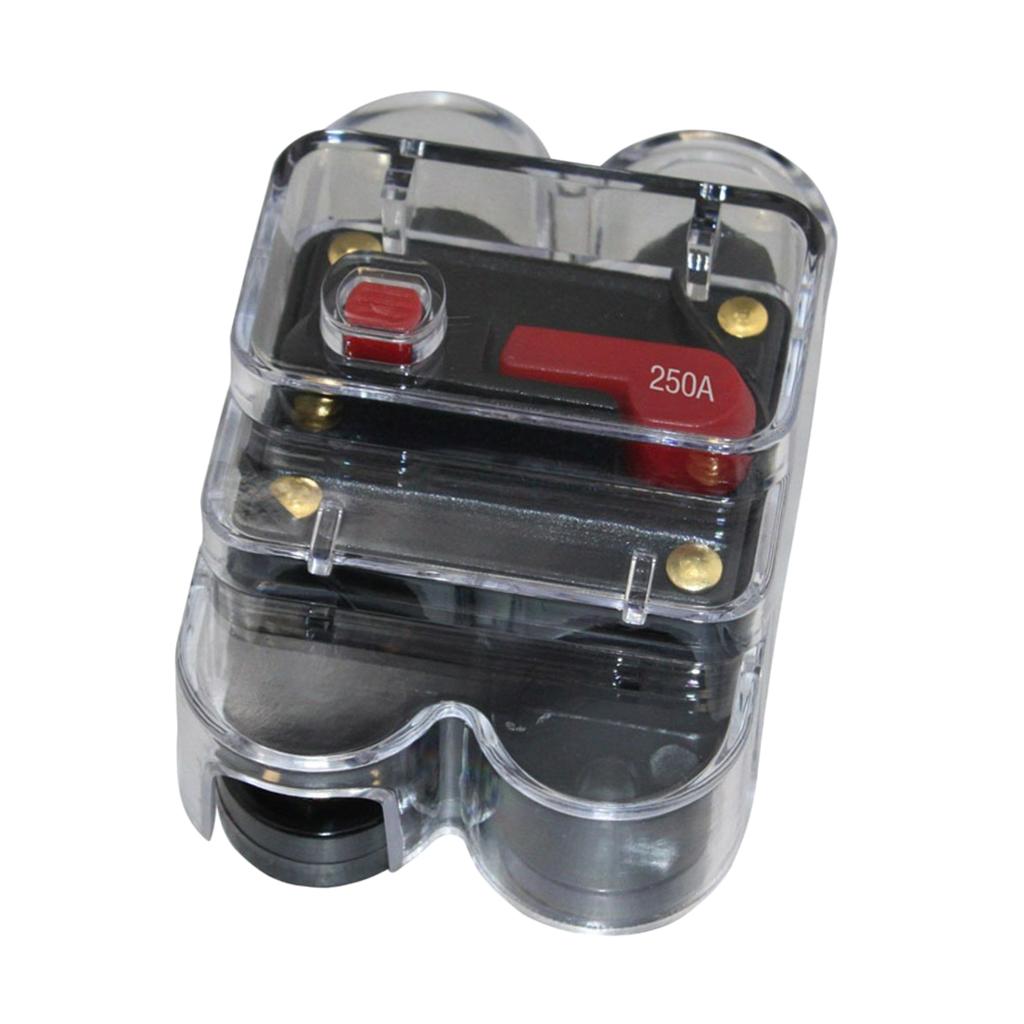CAR STEREO AUDIO CIRCUIT BREAKER FUSE INLINE FOR 12V DC CAR A/V SYSTEM 250A