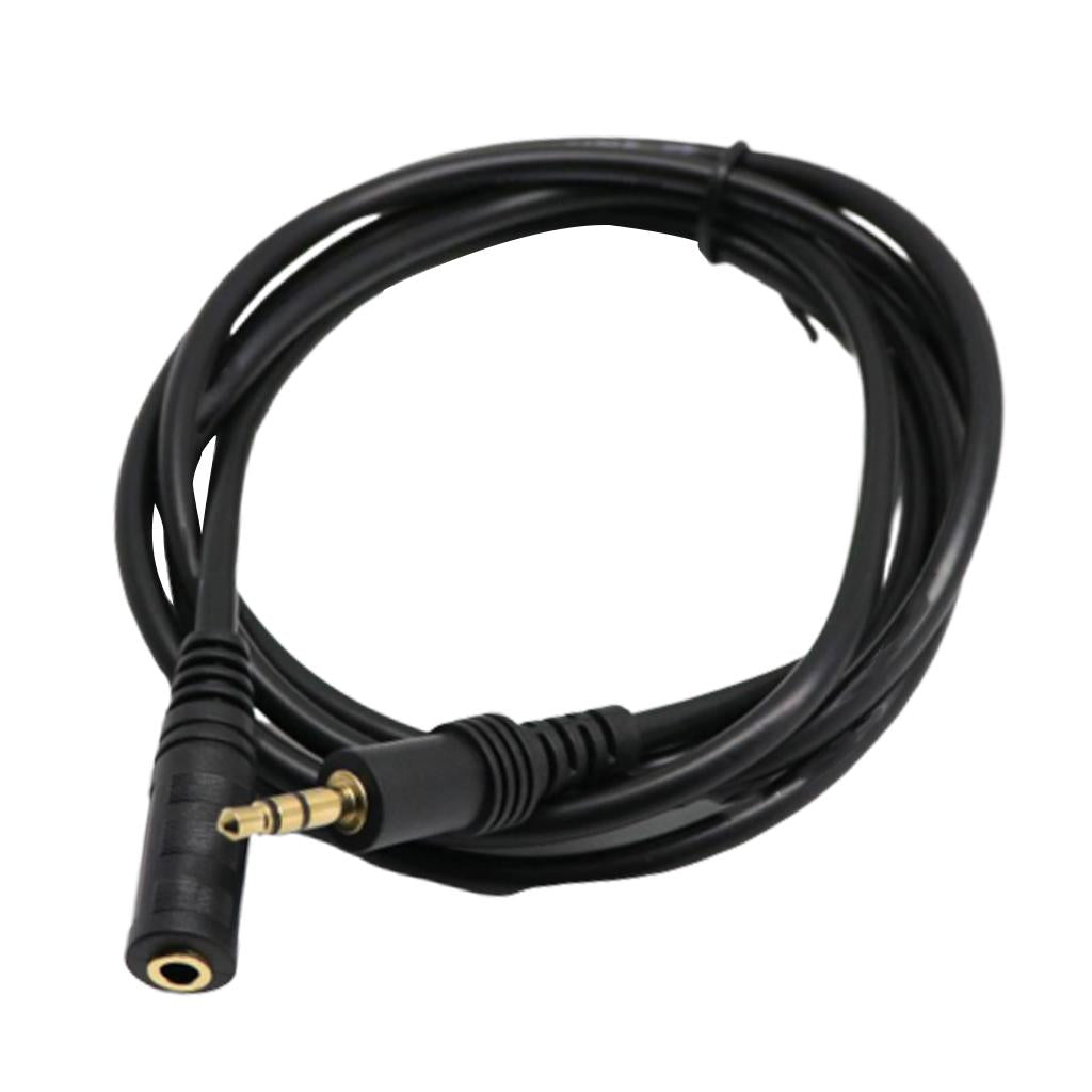 2x3.5mm 1/8 Male Female Plug Stereo Headphone Cable Cord Connector New 1.5m"