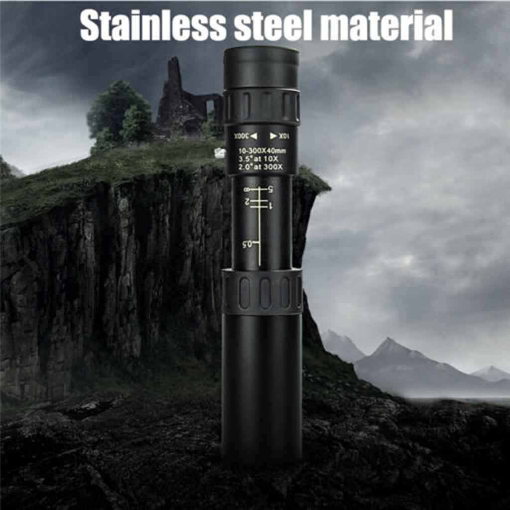 4K 10-300X40mm Zoom Monocular Telescope BAK4 1pc Monocular