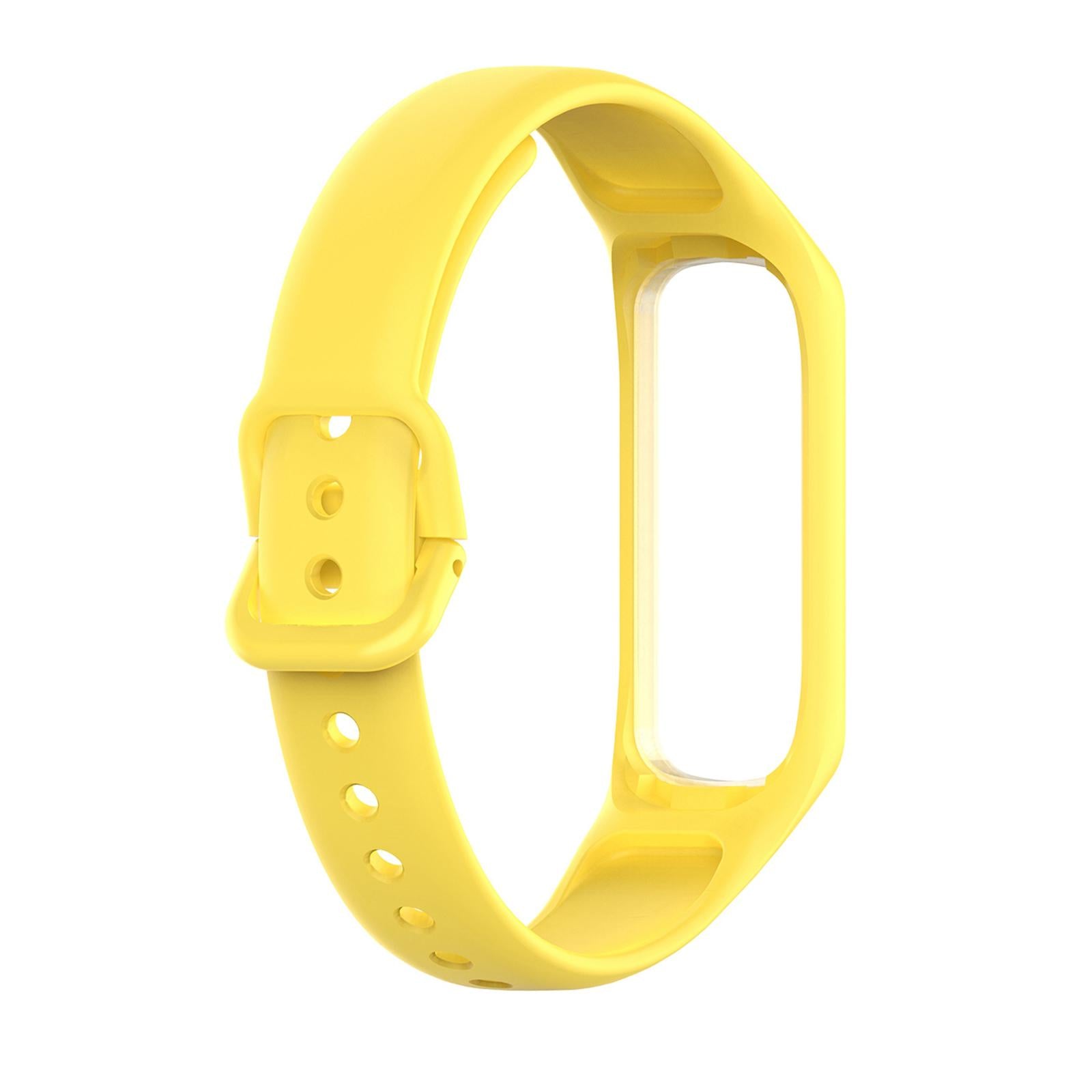 2xAdjustable Silicone Band Watch Bands Wristbands fits Galaxy Fit 2 Yellow
