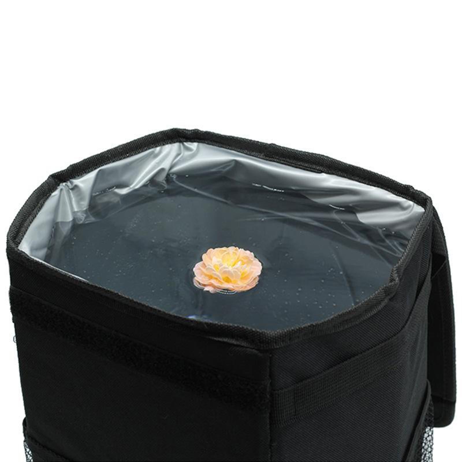 Automotive Hanging Car Trash Can with Lid Trash Bag Trash Bin L 12x8x8 inch