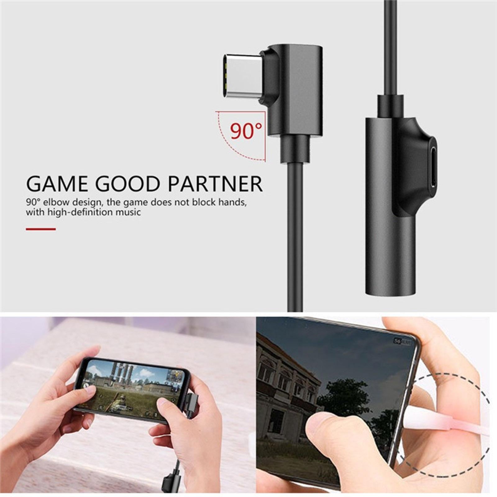 3x2-in-1 USB-C PD Headphone Jack Adapter for Aux Stereo Earphones silver