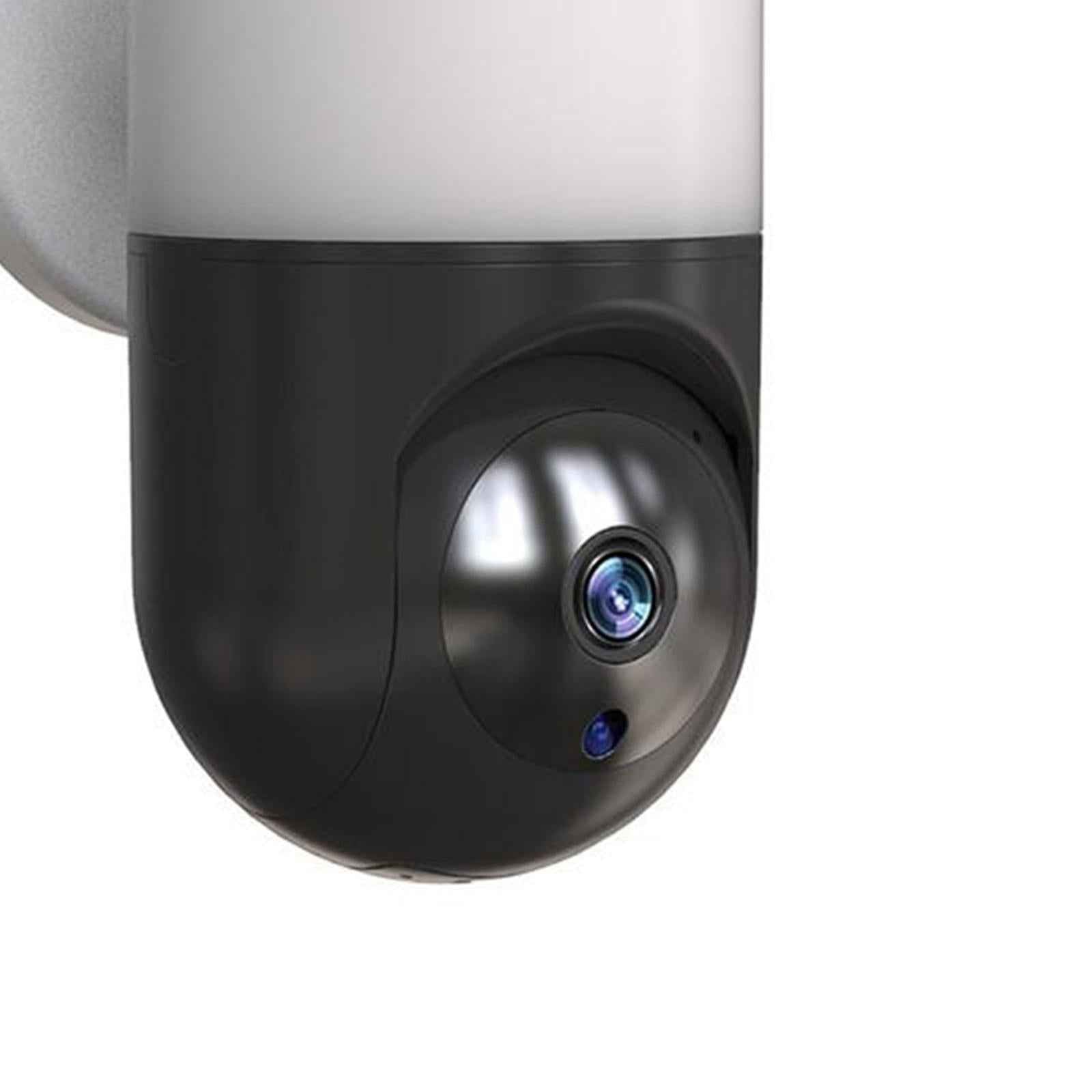 Camera Wall Lamp IP Wireless 360 Degree Night Vision Auto Tracking US Black