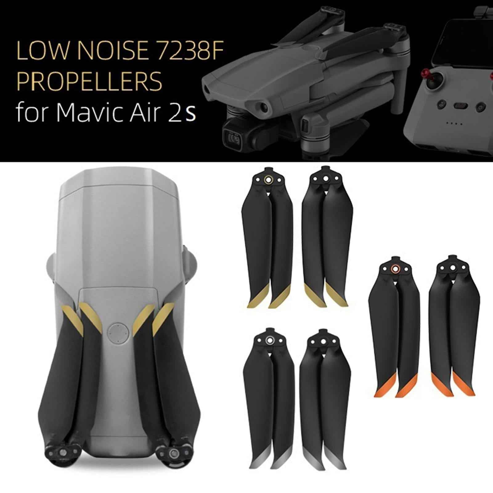 Low-noise 7238F Propellers for DJI Mavic Air 2S Drone 2 Pair Orange