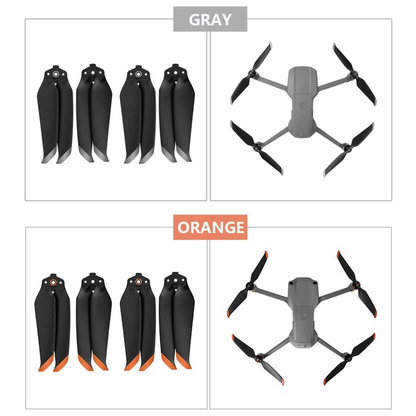 Low-noise 7238F Propellers for DJI Mavic Air 2S Drone 2 Pair Orange