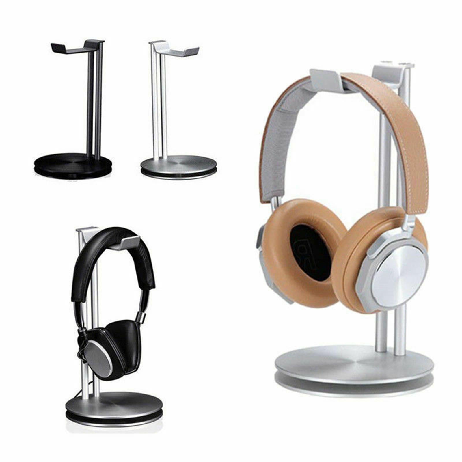 Aluminum Earphone Hanger Bracket Desk Display Stand Headset Holder Black