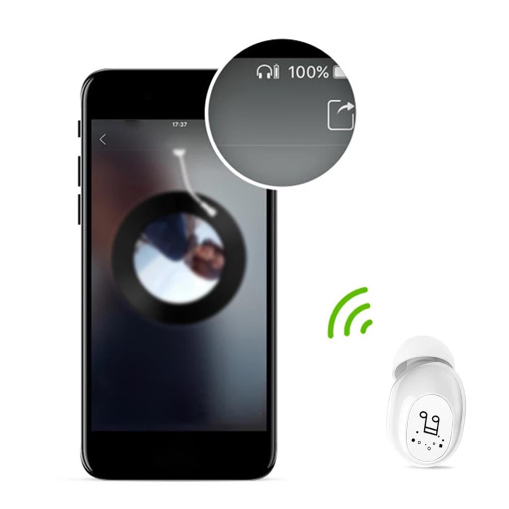 4xMini In-Ear Wireless Earphone Headset Touch Control for Phones Hiking Black