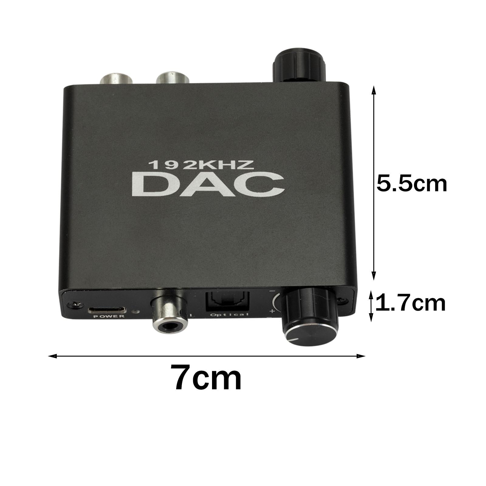 Aluminum 192kHz DAC RCA Digital to Analog Audio Converter Professional