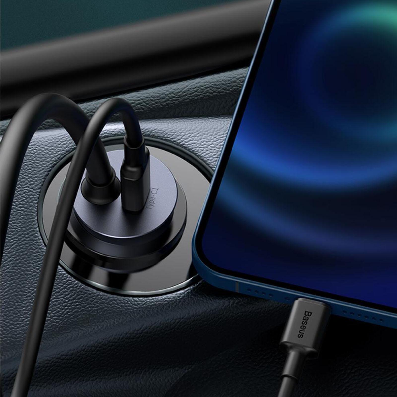 Car Charger 4x30W 4 Ports 120W USB Type-C Quick Charge for Mobilephone 3U+1C