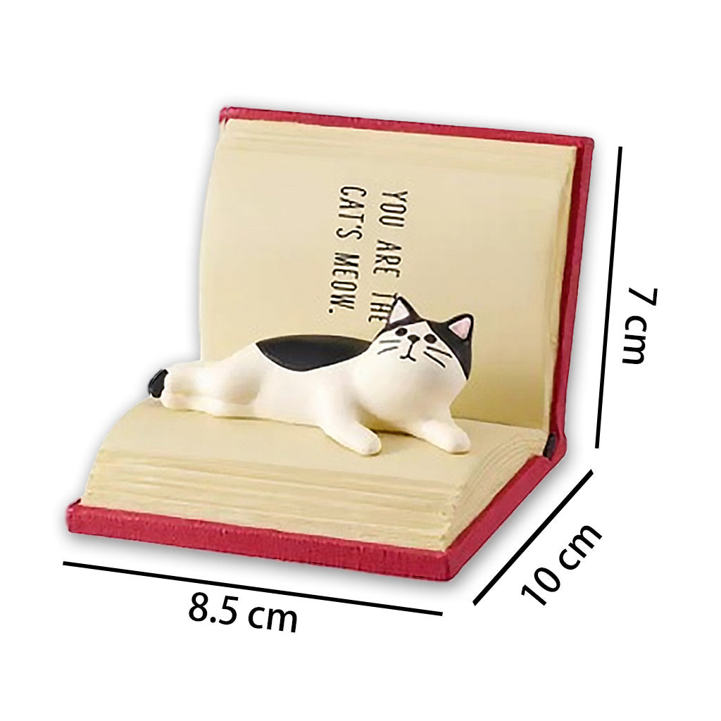 Desktop Creative Phone Holder for Tablets PC Couple 8.5xx10x7cm Book Cat