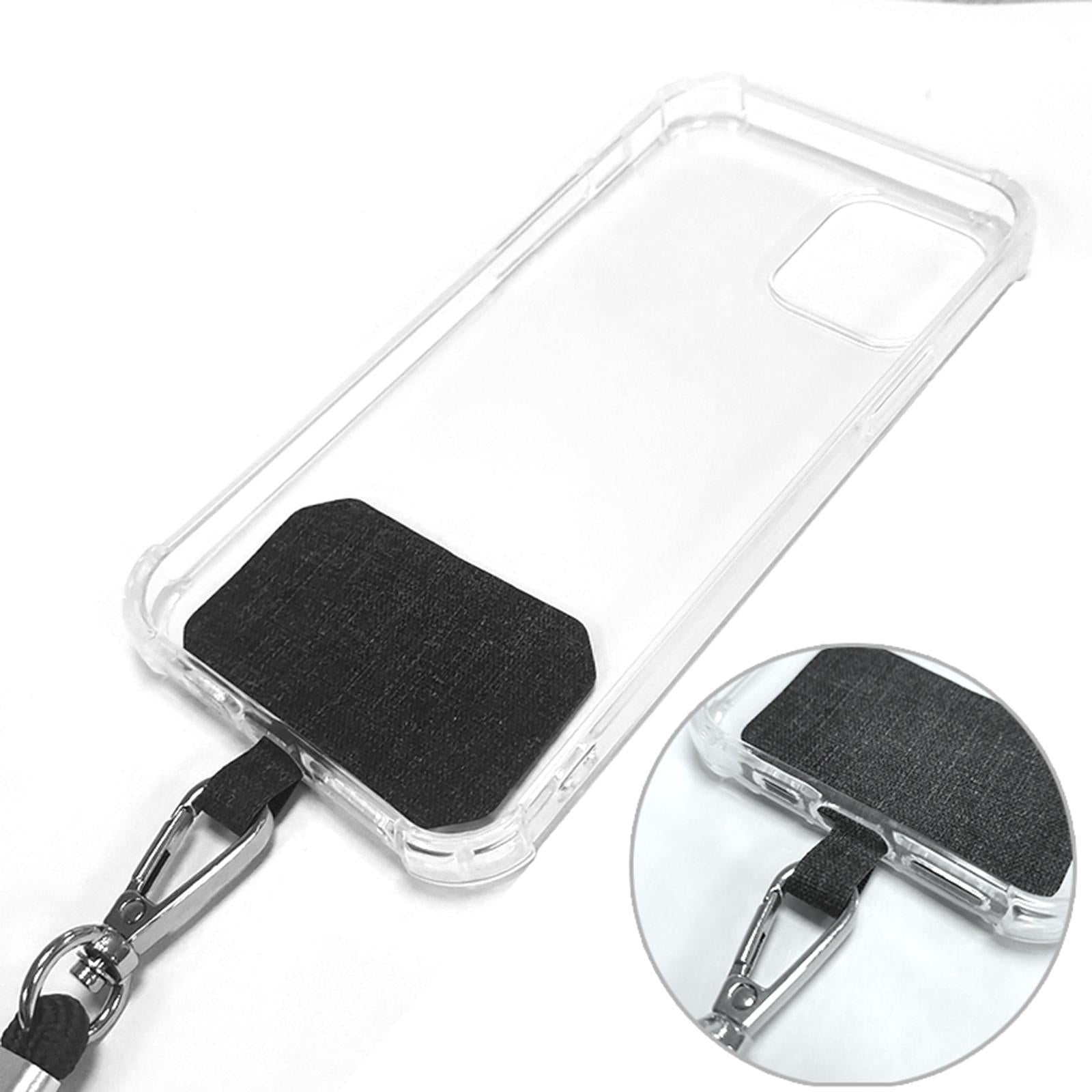 2xAdjustable Cell Phone Lanyard Neck Strap Handheld Rope White Gray White
