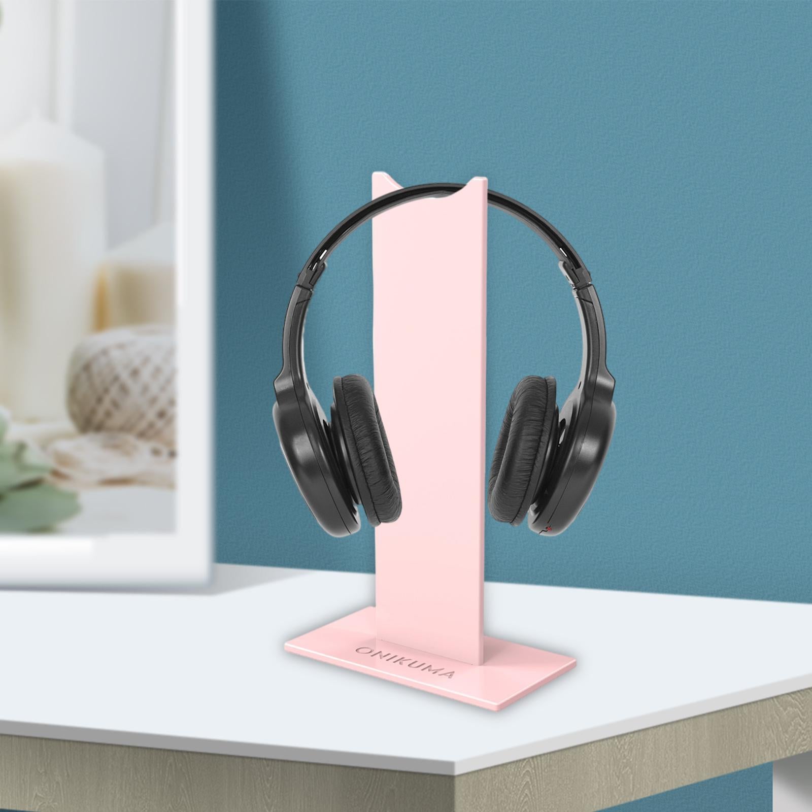 Detachable Headphone Stand ABS Plastic Display Gifts for Headphones Pink