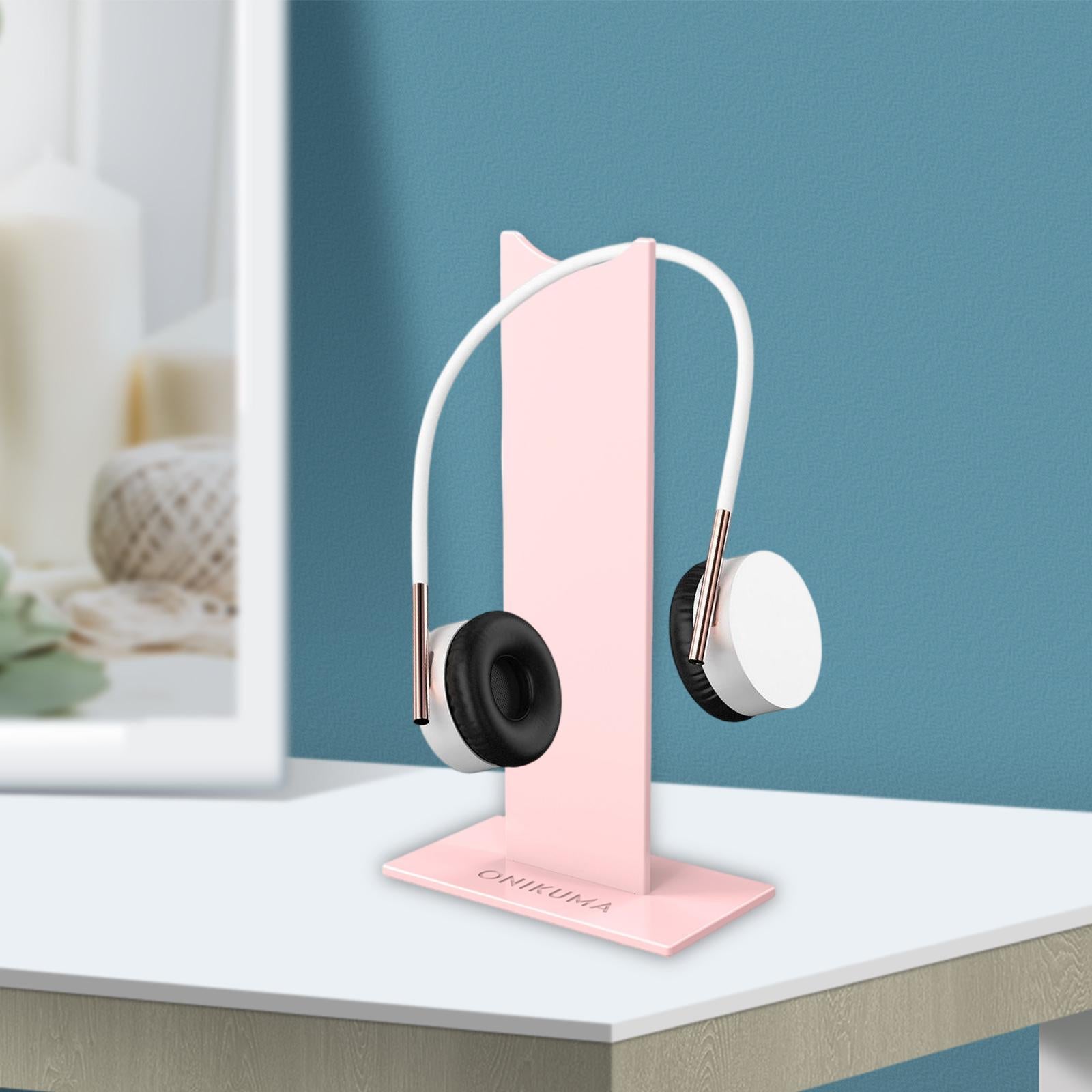 Detachable Headphone Stand ABS Plastic Display Gifts for Headphones Pink