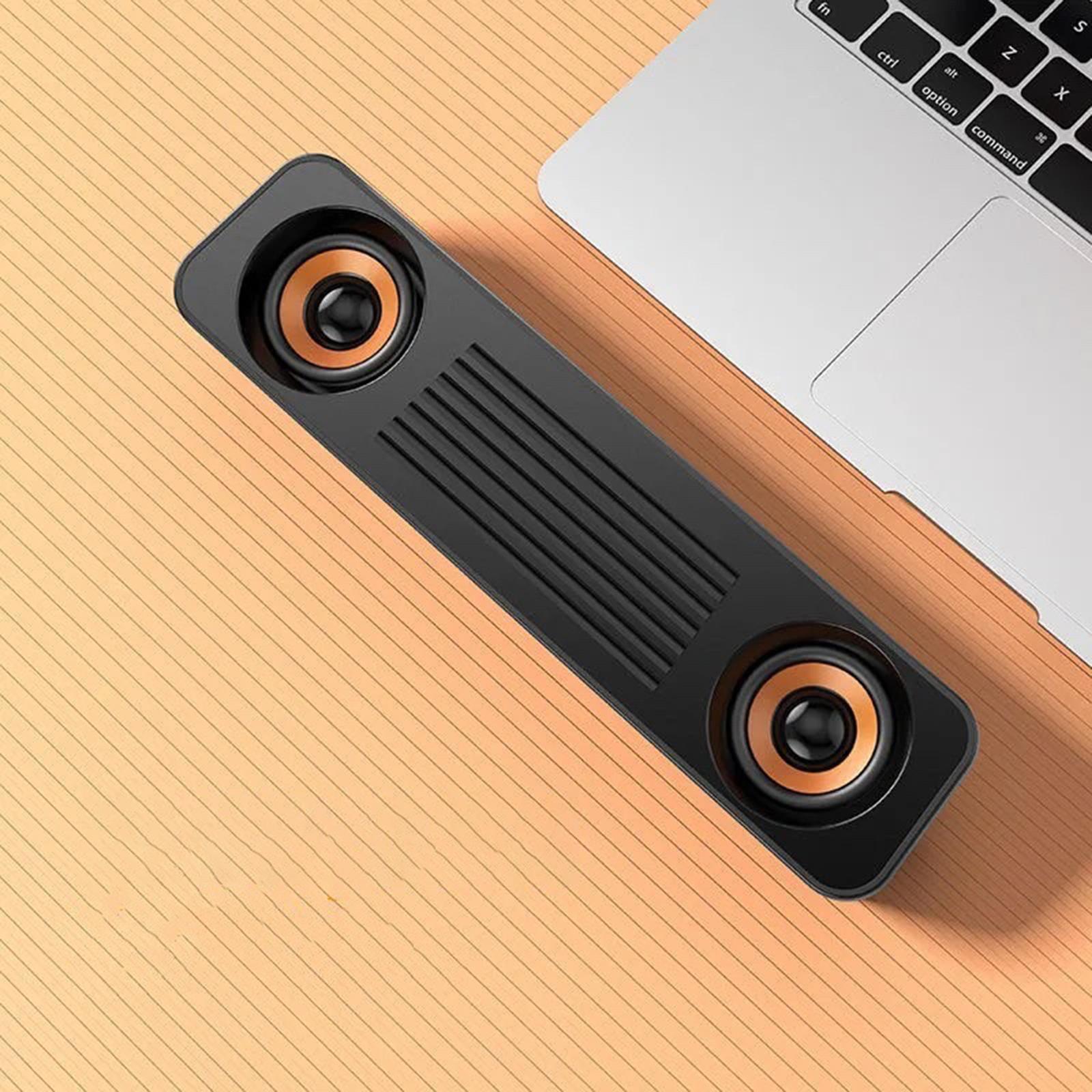 Desktop USB Wired Speaker 3.5mm AUX for TV Cellphone Tablets Volume Control