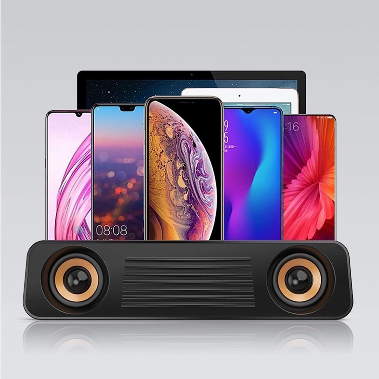 Desktop USB Wired Speaker 3.5mm AUX for TV Cellphone Tablets Volume Control