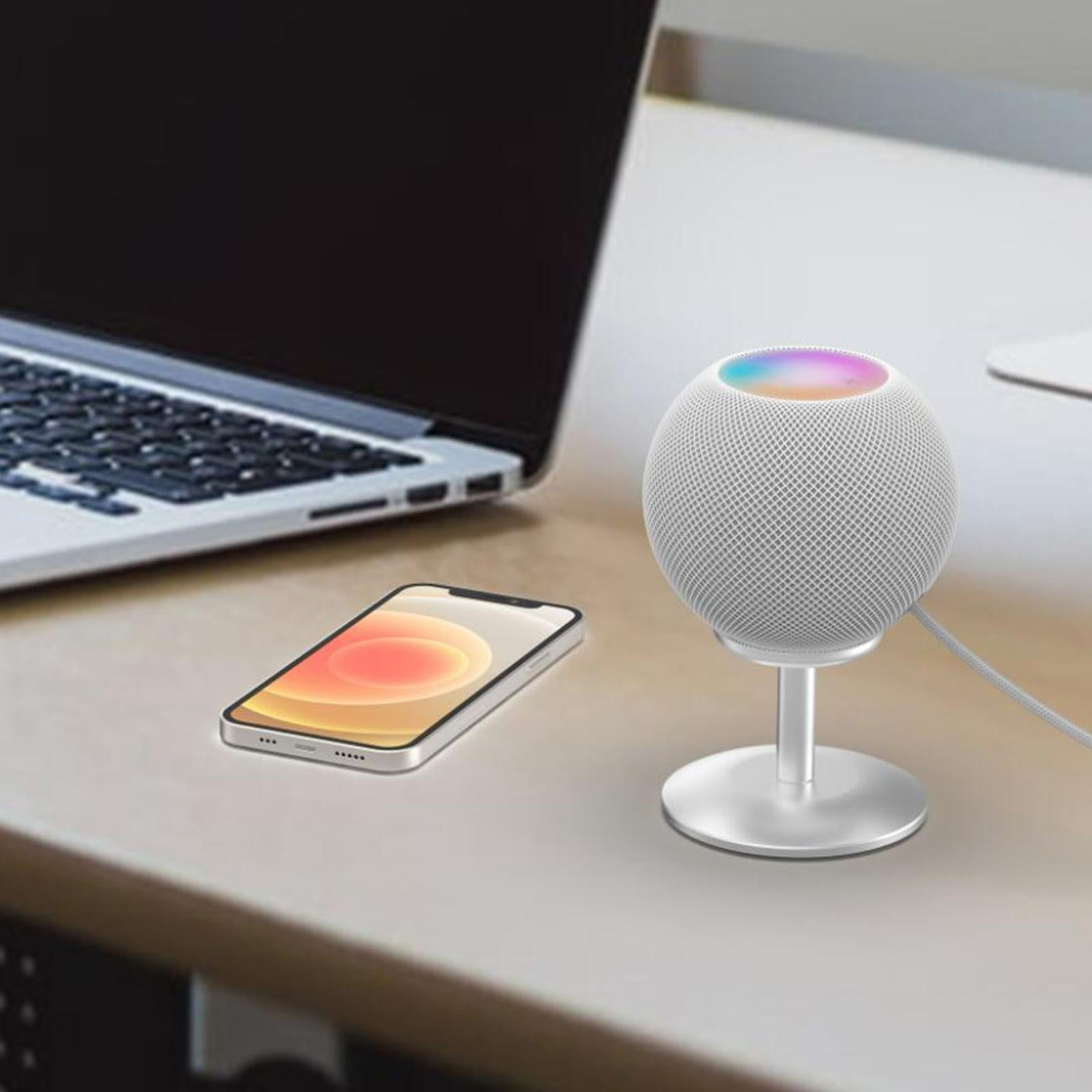 Desktop Stand Anti-Slippery Dock Stable for Homepod Mini Living Room Silver