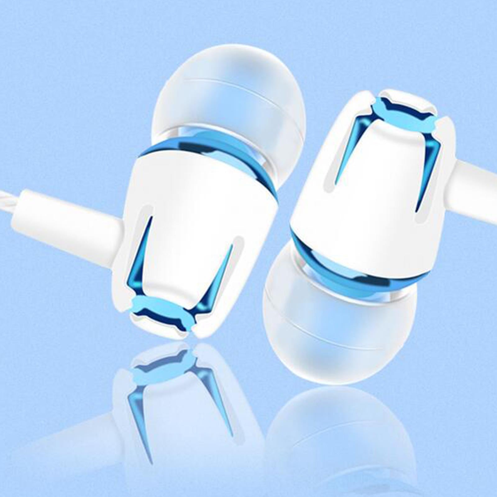 2x3.5mm Wired Headphones Earbud Headset In-Ear Earphone Black Normal