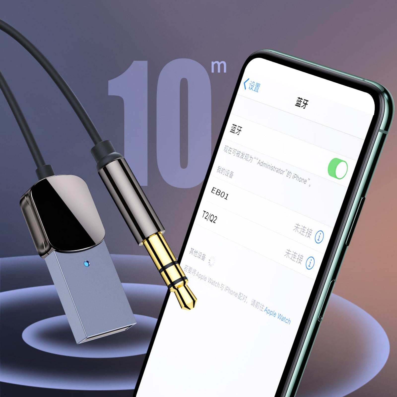 Bluetooth AUX Adapter/ USB to 3.5mm Jack Memory Connection for Car Speaker