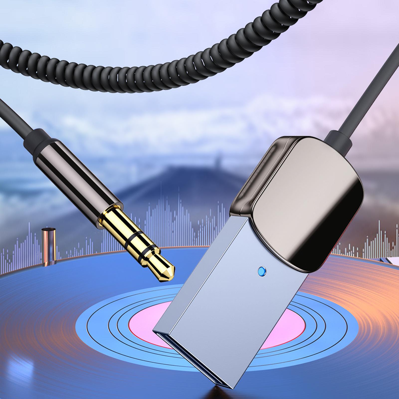 Bluetooth AUX Adapter/ USB to 3.5mm Jack Memory Connection for Car Speaker