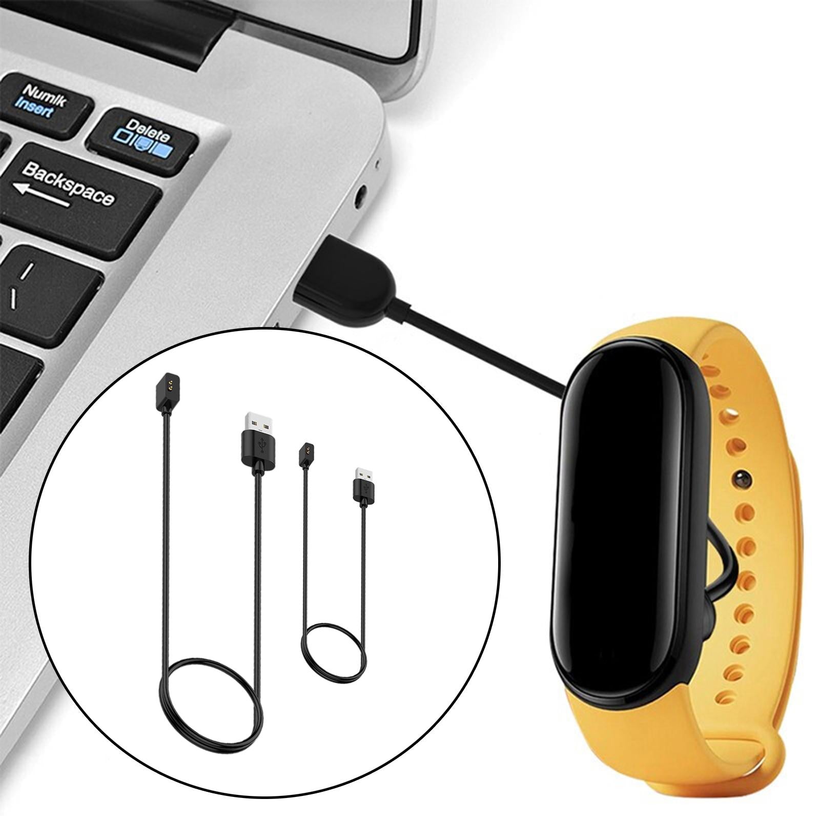 3xUSB Charging Cable Smart Bracelet Black for Redmi Smart Band Pro Accessories 55mm