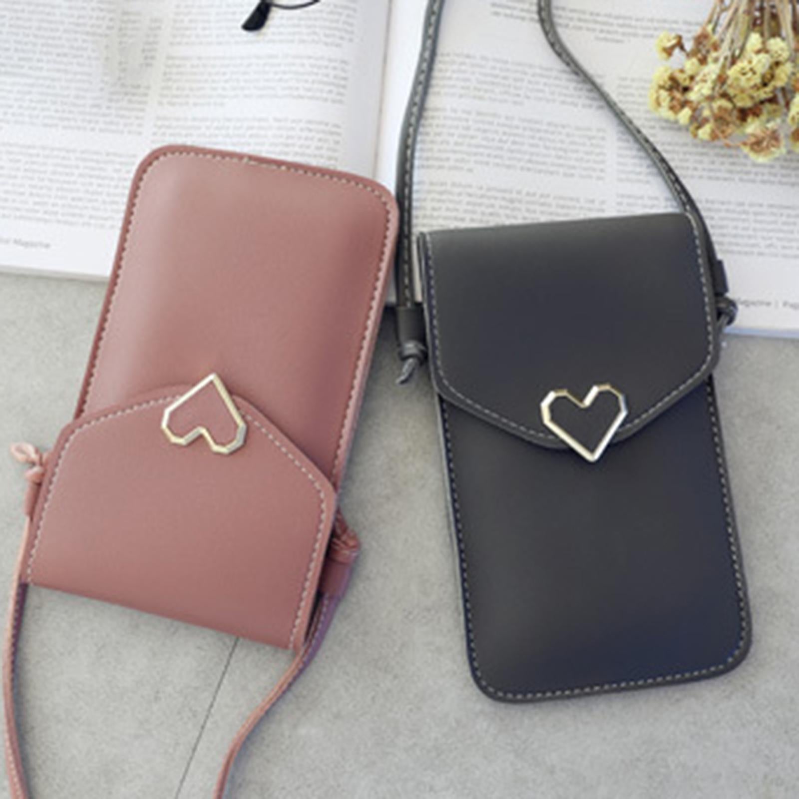 Crossbody Shoulder Bag Card Slots Lightweight for phone Lady Female black