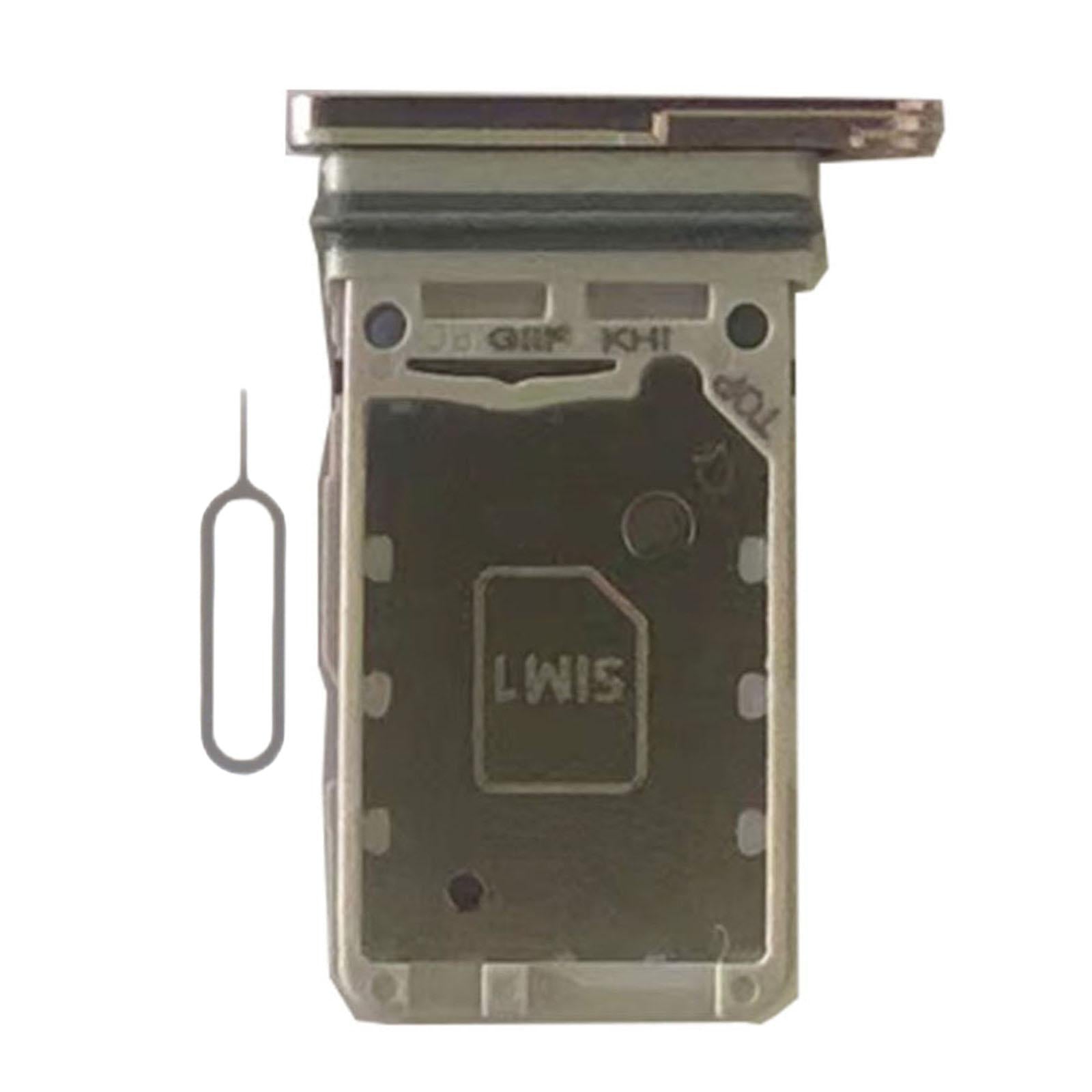 3xDual Sim Card Tray Holder Replacement for Samsung S21 5G Sim Tray Gold
