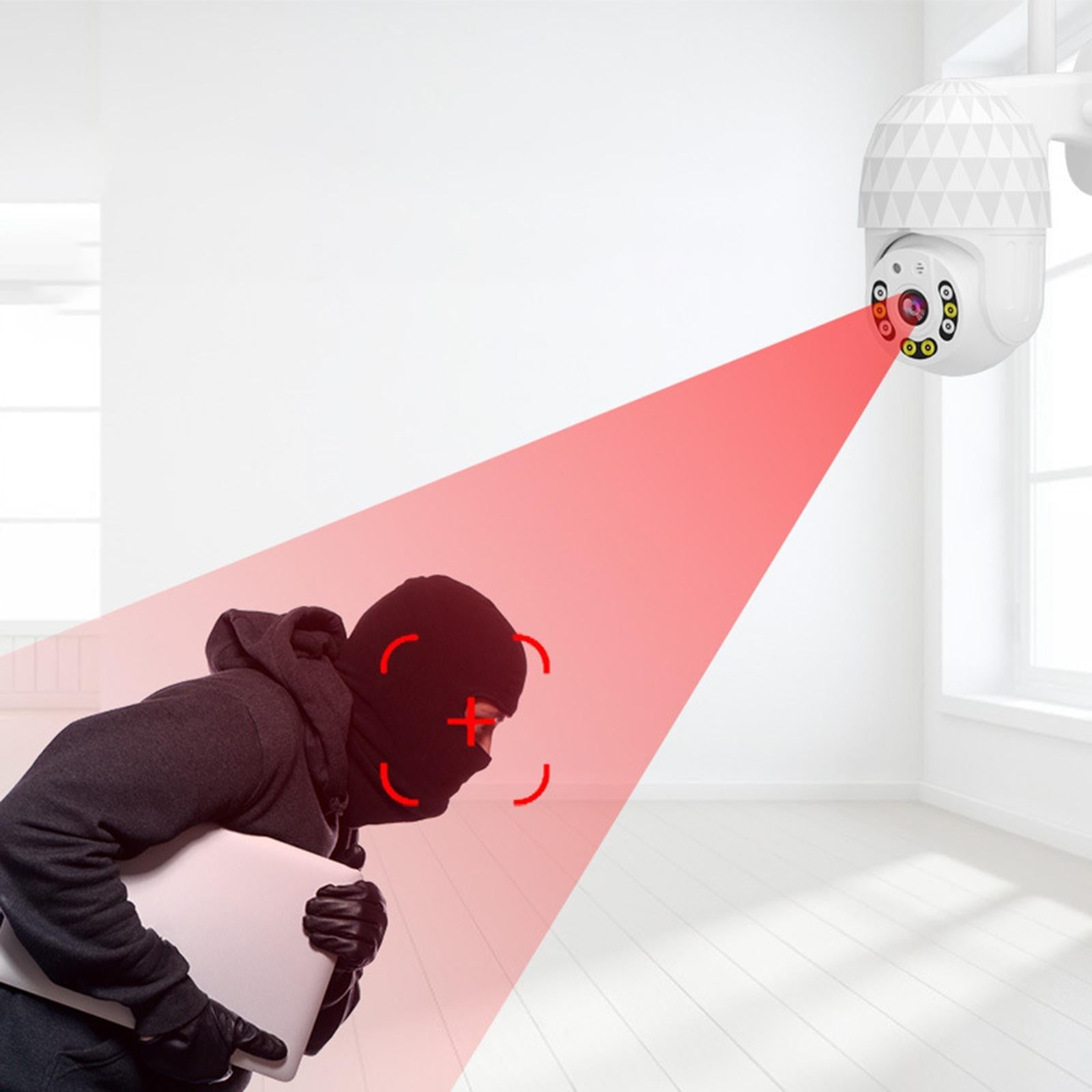 2MP WiFi IP Camera 1920x720 HD Waterproof Motion Detection for Home White