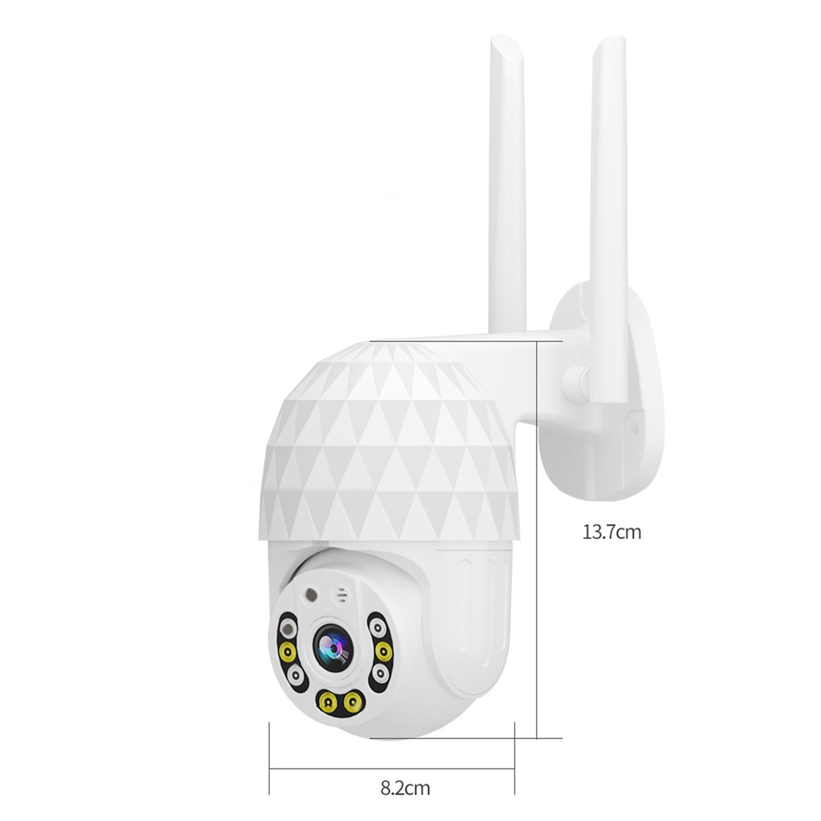 2MP WiFi IP Camera 1920x720 HD Waterproof Motion Detection for Home White