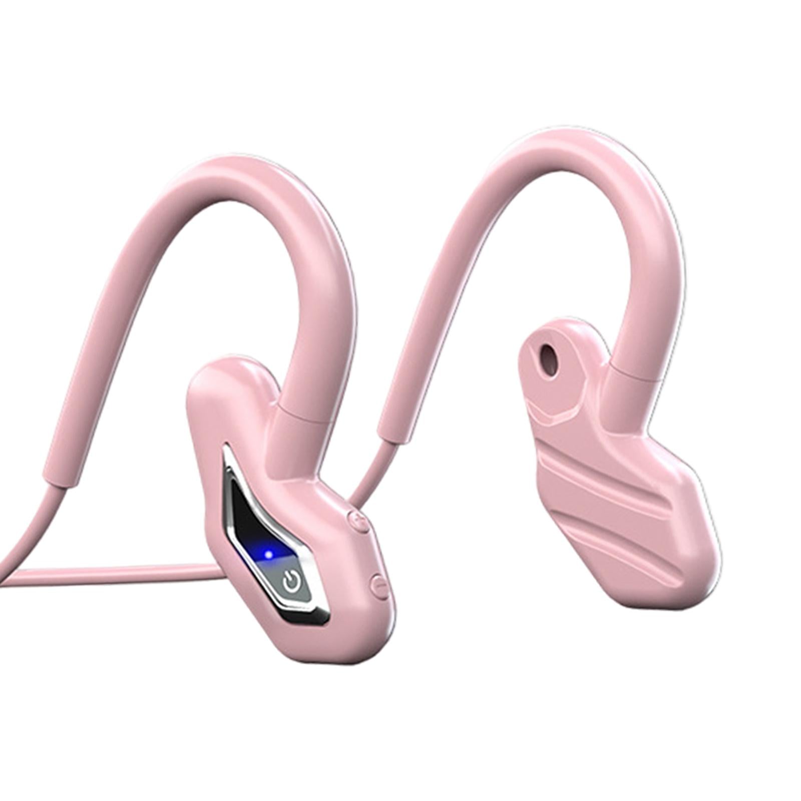 Bone Conduction Headphones Wireless Bluetooth Headset Pink 16G Memory