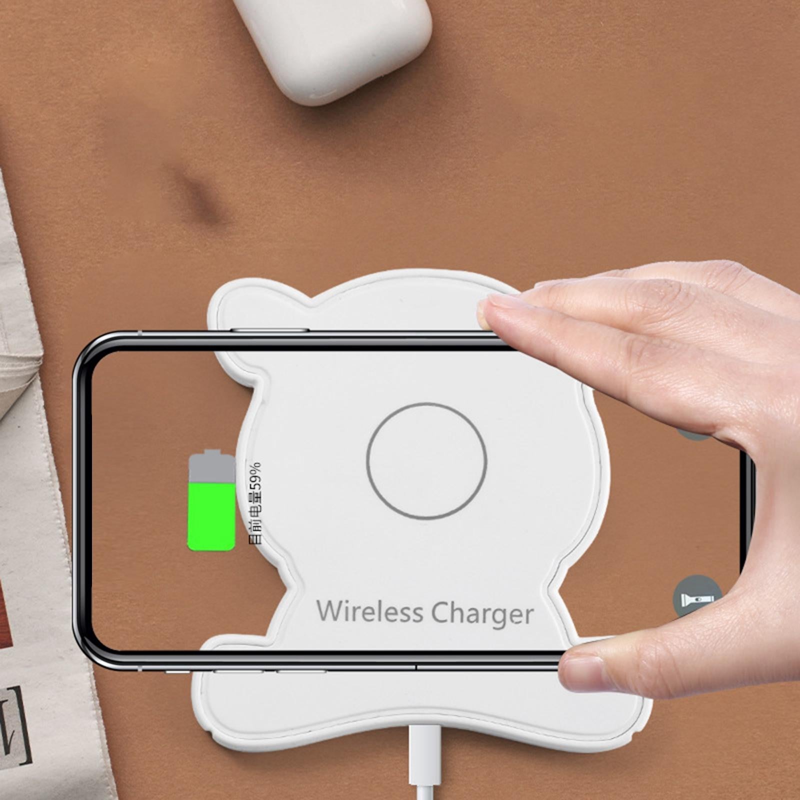 Desktop Vertical Wireless Charging Stand Fast Charge Phone Holder Black