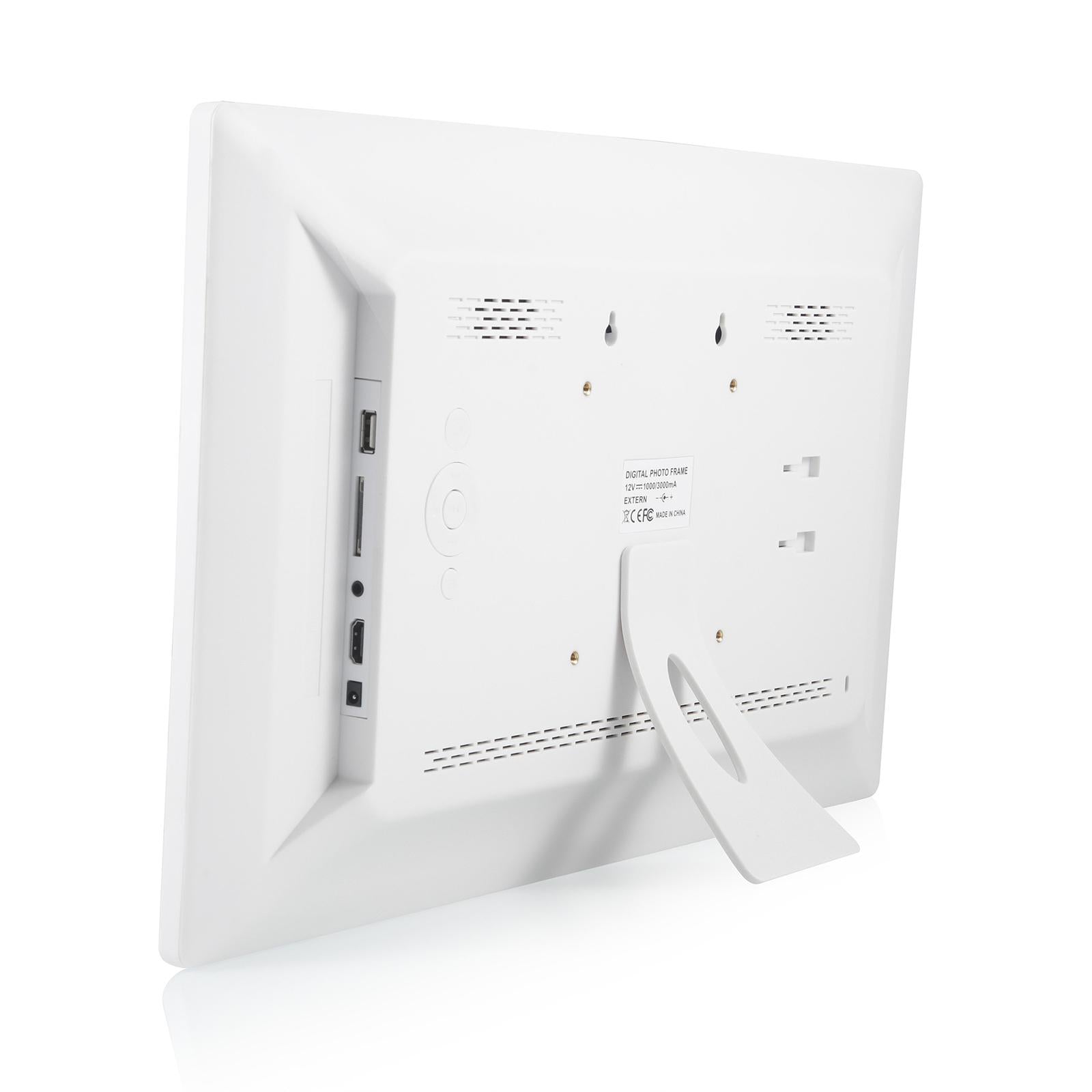 Digital Picture Frame Gifts Auto-Rotate SD Card and USB Calendar Clock White