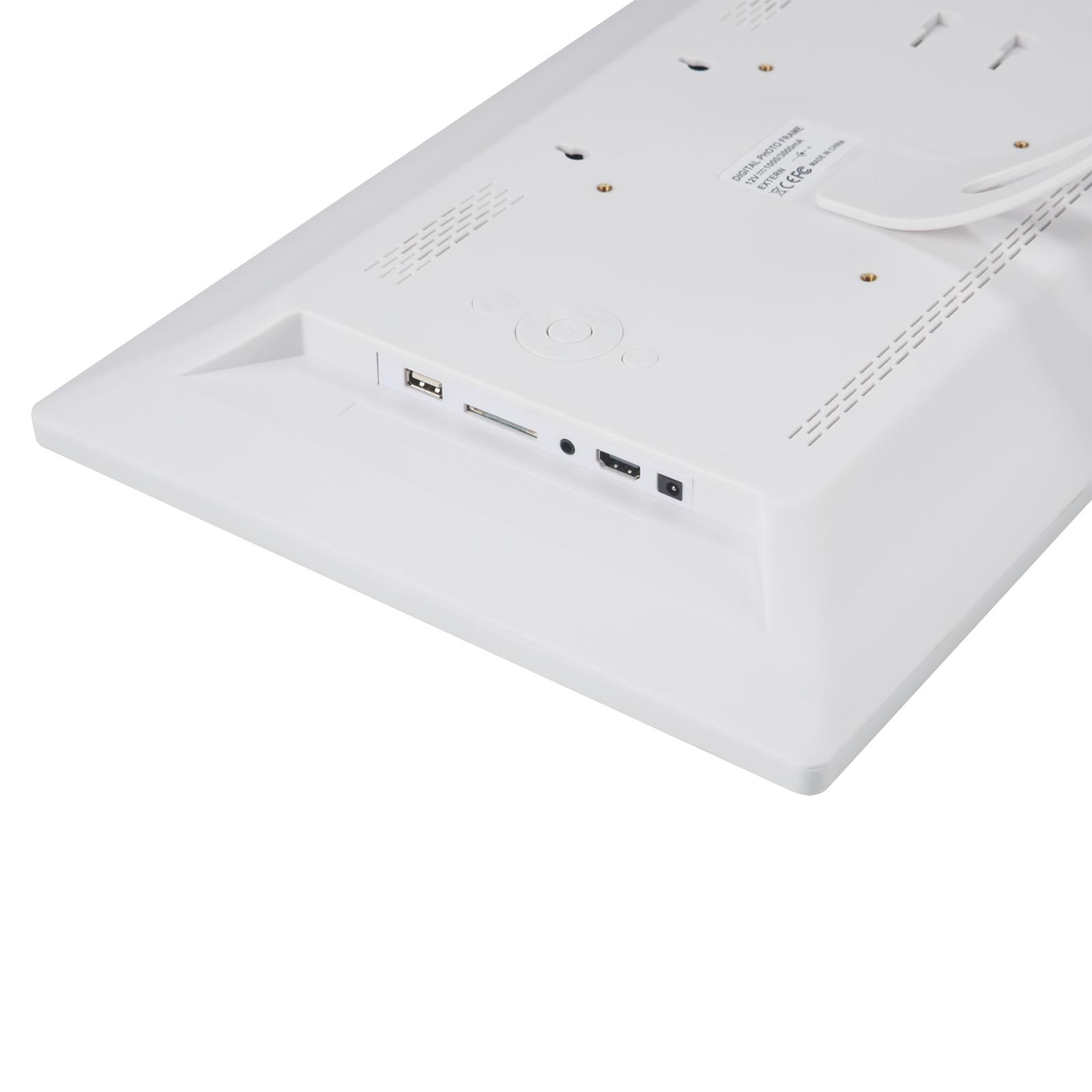 Digital Picture Frame Gifts Auto-Rotate SD Card and USB Calendar Clock White