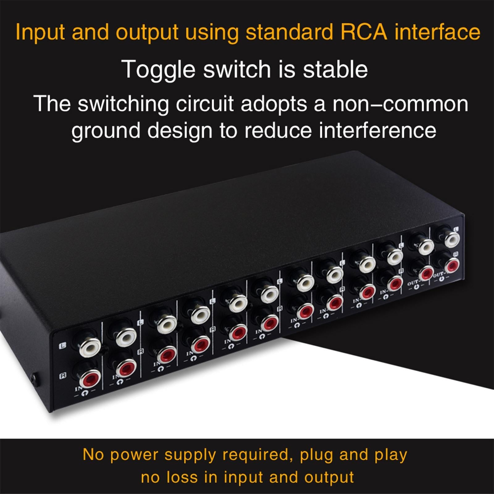 10 in 2 Out Audio Frequency Signal Selector Double Ways Switcher for Phones