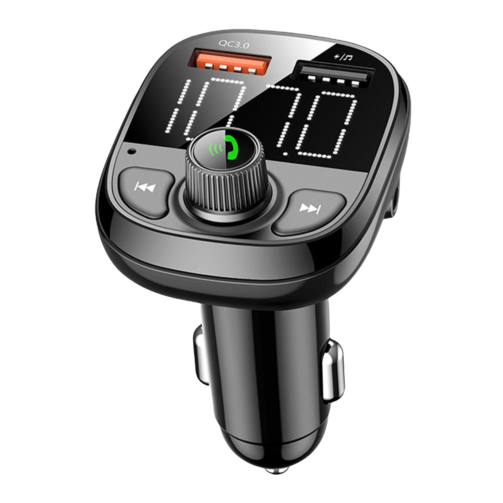 Car FM Transmitter 2 USB Port Support TF Card MP3 Player QC3.0 with Cable