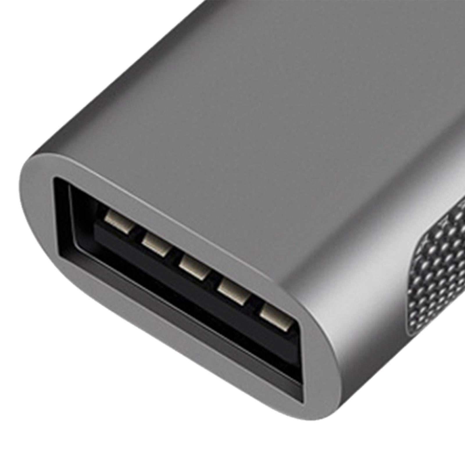 3xType C Adapter Data Transfer for Laptop Phone C Male to 3.0 Female Gray