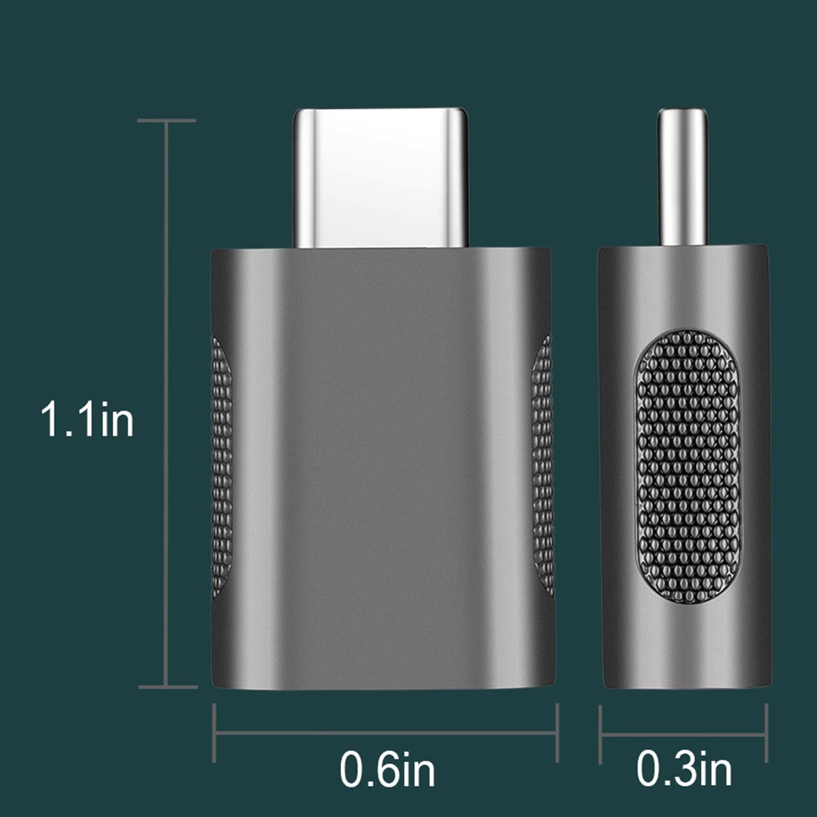 4xType C Adapter Data Transfer for Laptop Phone C Male to 3.0 Female Gray