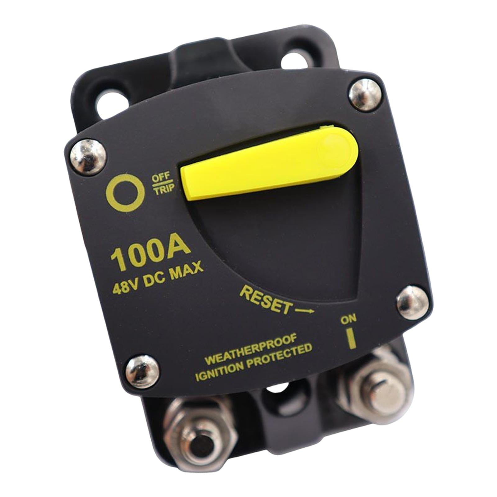 12V- 48V Car Marine Boat Stereo Audio Circuit Breaker Reset Fuse 100A
