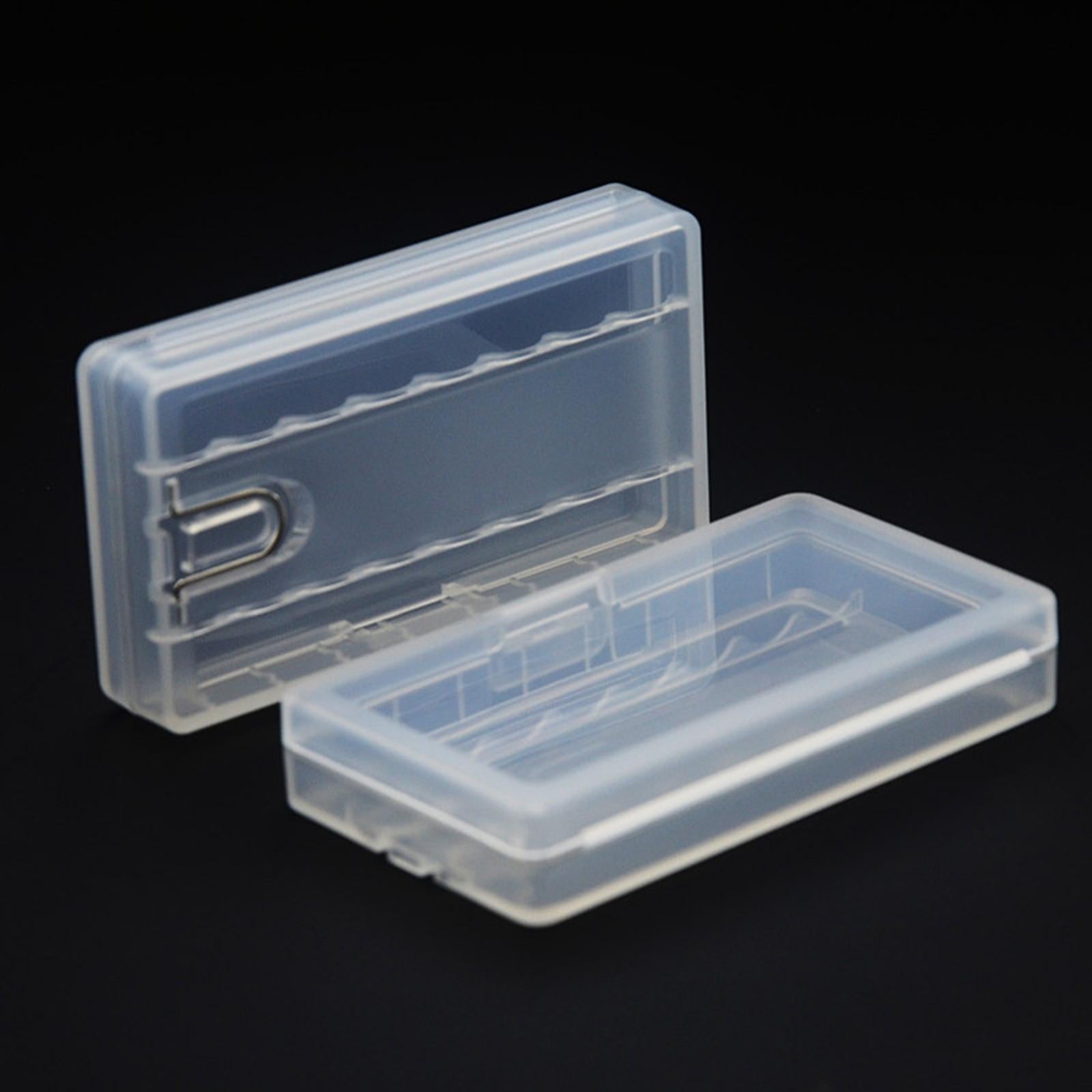 4xBattery Storage Case Holds 8 AAA Batteries Transparent Dustproof Portable