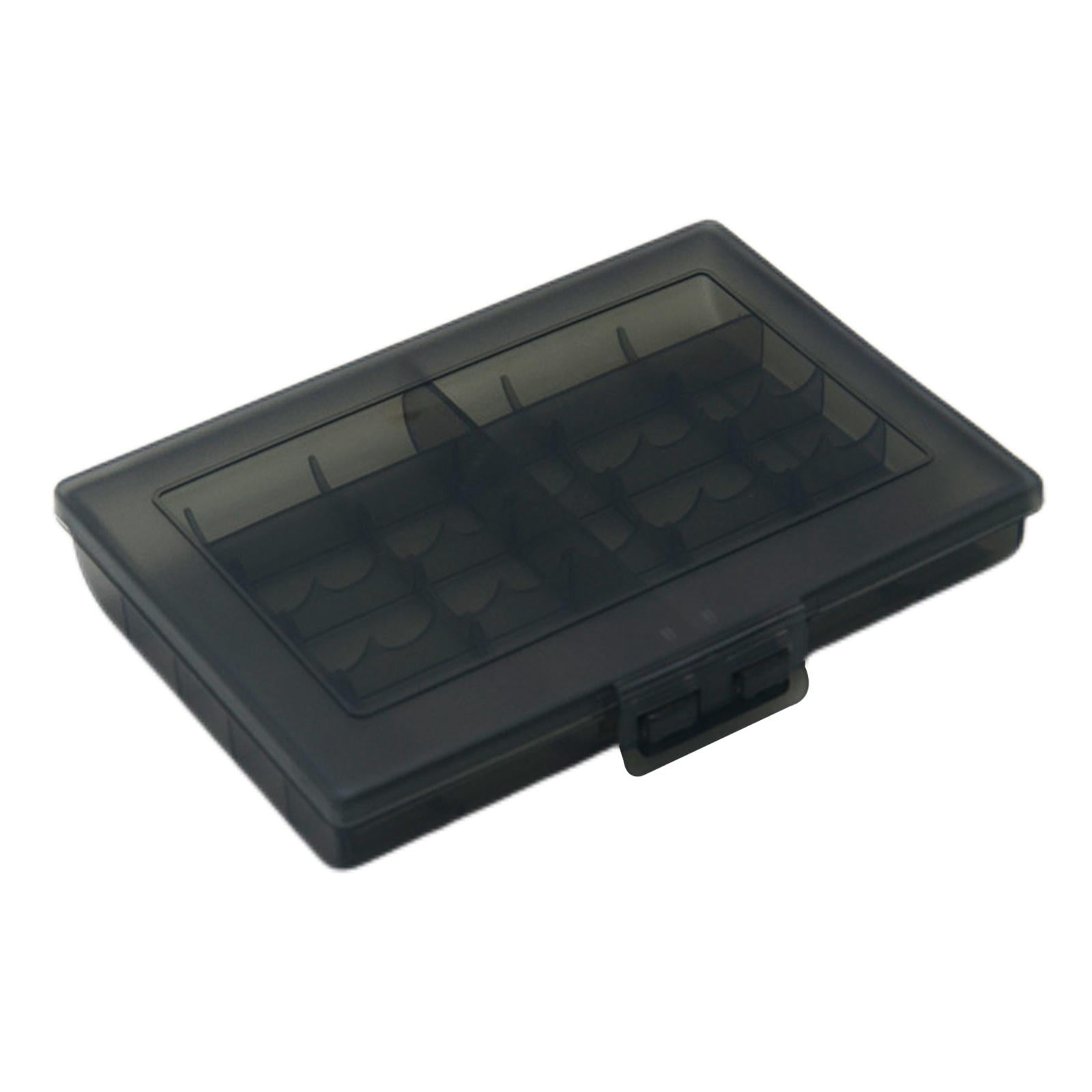 3xBattery Storage Case Holds 10 AA/AAA Batteries Protective Container Black