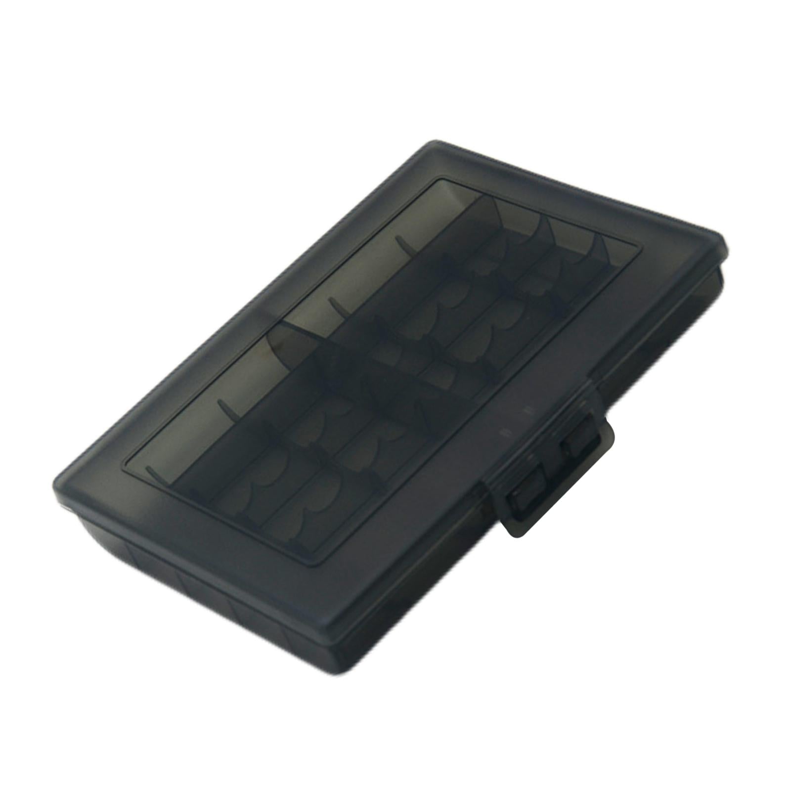 3xBattery Storage Case Holds 10 AA/AAA Batteries Protective Container Black