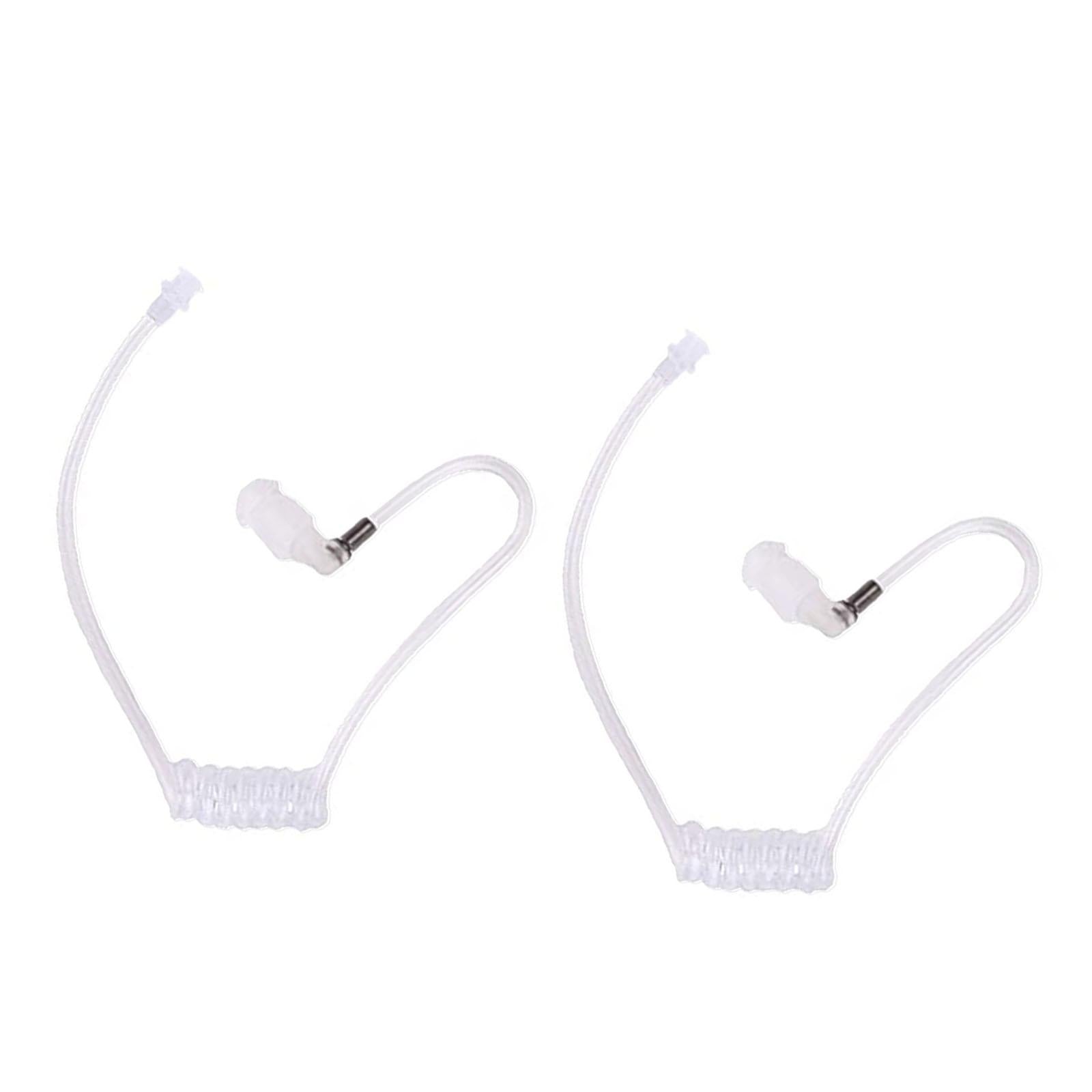 2 Pcs Replacement Acoustic Coil Tube Clear for Two Way Radio Talkie Earpiece