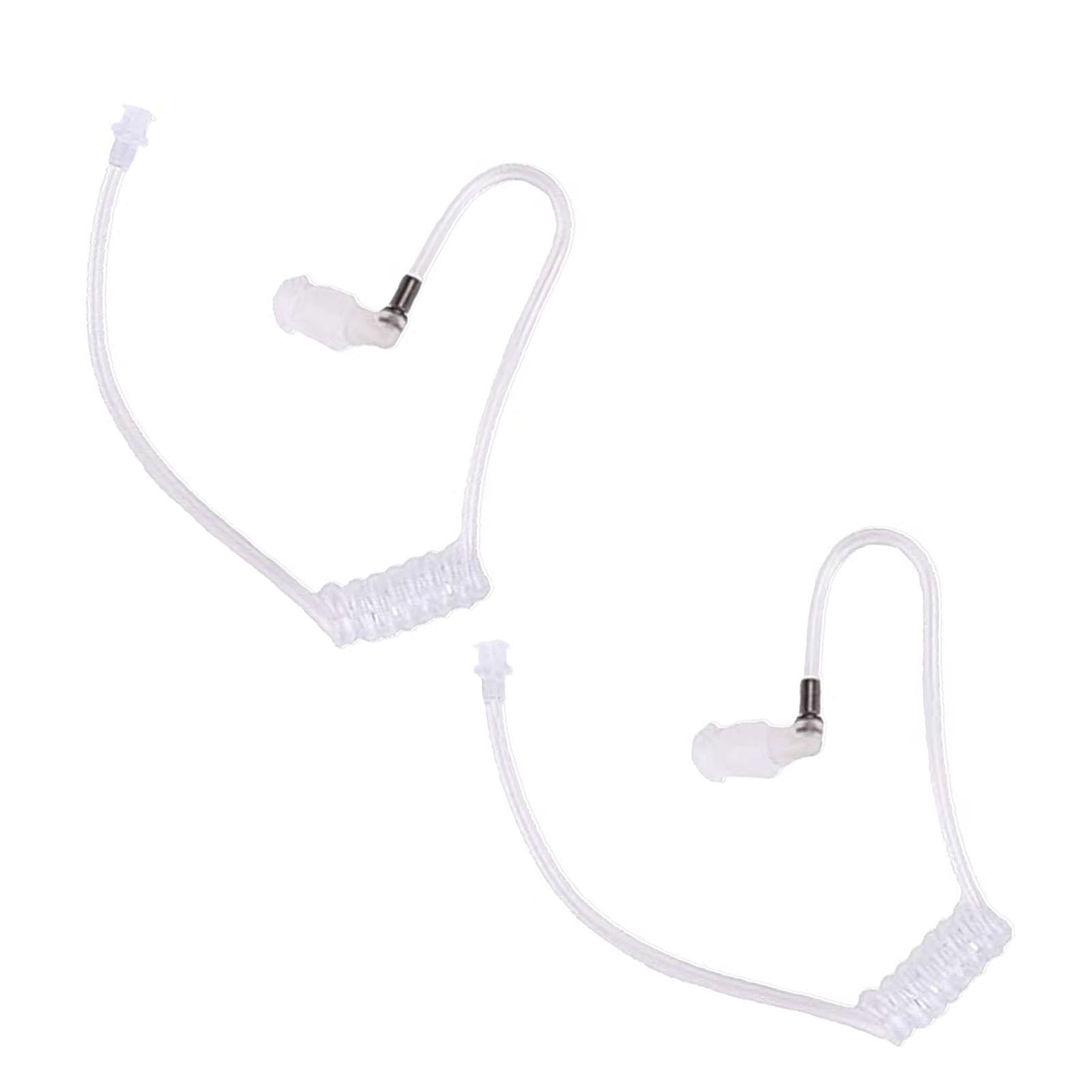 2 Pcs Replacement Acoustic Coil Tube Clear for Two Way Radio Talkie Earpiece